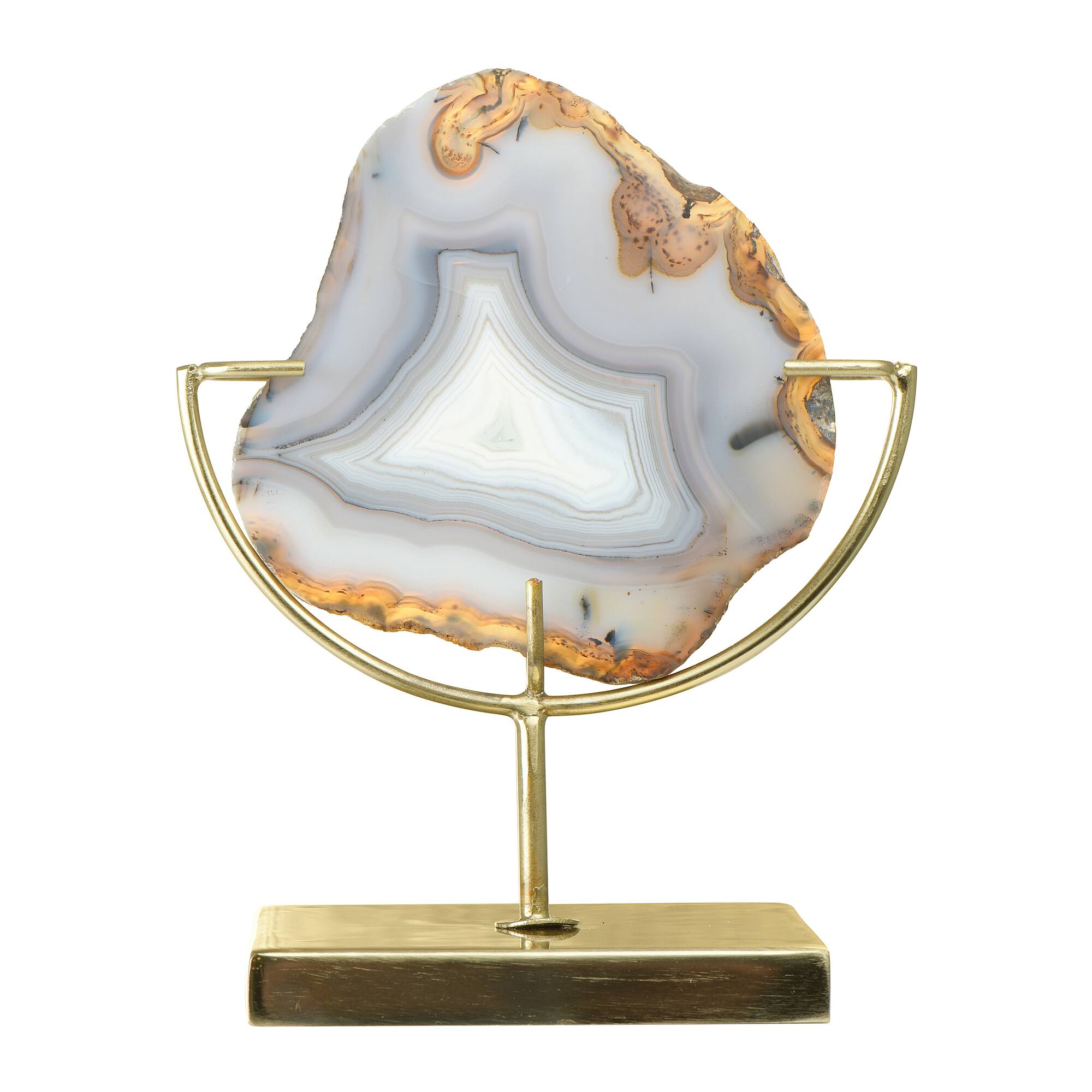 Hello Honey® 7" Natural Brown Agate on Stand